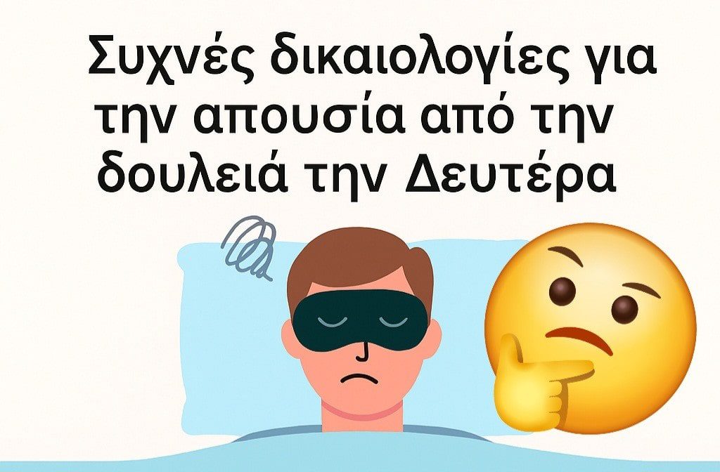 Οι πιο δημοφιλείς δικαιολογίες κοπάνας