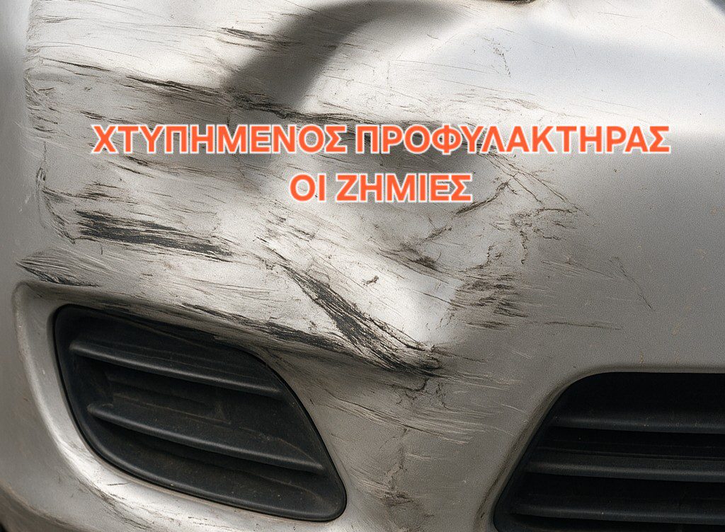 Χτυπημένος προφυλακτηρας. Οι ζημιές