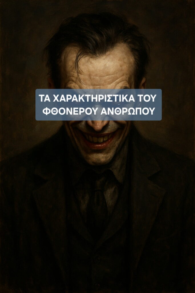 τα χαρακτηριστικα του φθονερού ανθρώπου
